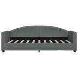 Daybed with Trundle&Drawers without Mattress Dark Grey 90x190 cm - Close-Up Angle