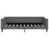 Daybed with Trundle without Mattress Dark Grey 90x190 cm