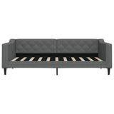 Daybed with Trundle without Mattress Dark Grey 90x190 cm - 45-Degree Angle