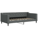 Daybed with Trundle&Drawers without Mattress Dark Grey 90x190 cm - Top-Down View