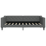 Daybed with Trundle&Drawers without Mattress Dark Grey 90x190 cm - 45-Degree Angle