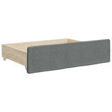 Daybed with Trundle&Drawers without Mattress Dark Grey 90x190 cm - Extra Image