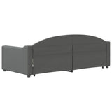 Daybed with Trundle without Mattress Dark Grey 90x190 cm