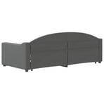 Daybed with Trundle without Mattress Dark Grey 90x190 cm