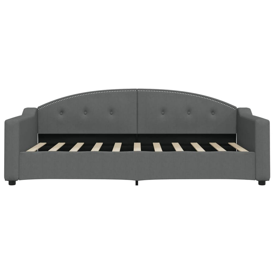 Daybed with Trundle without Mattress Dark Grey 90x190 cm