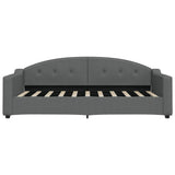 Daybed with Trundle&Drawers without Mattress Dark Grey 90x190 cm - Close-Up Angle