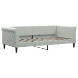 Daybed with Trundle without Mattress Light Grey 90x190 cm