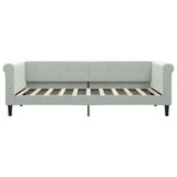 Daybed with Trundle without Mattress Light Grey 90x190 cm