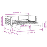 Daybed with Trundle without Mattress Light Grey 90x190 cm