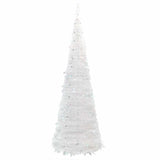 Artificial Christmas Tree Pop-up 200 LEDs White 210 cm - Rear View