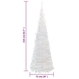 Artificial Christmas Tree Pop-up 200 LEDs White 210 cm