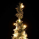 Artificial Christmas Tree Pop-up Flocked Snow 50 LEDs 120 cm - Side View