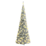 Artificial Christmas Tree Pop-up Flocked Snow 50 LEDs 120 cm - 45-Degree Angle