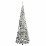 Artificial Christmas Tree Pop-up Flocked Snow 100 LEDs 150 cm - Rear View
