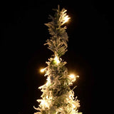 Artificial Christmas Tree Pop-up Flocked Snow 200 LEDs 210 cm - Side View