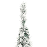 Artificial Christmas Tree Pop-up Flocked Snow 200 LEDs 210 cm - Close-Up Angle