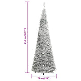Artificial Christmas Tree Pop-up Flocked Snow 200 LEDs 210 cm