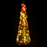Artificial Christmas Tree Pop-up 100 LEDs Green 150 cm