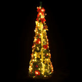 Artificial Christmas Tree Pop-up 100 LEDs Green 150 cm - Front View