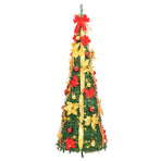 Artificial Christmas Tree Pop-up 100 LEDs Green 150 cm