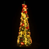 Artificial Christmas Tree Pop-up 150 LEDs Green 180 cm