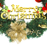 Christmas Wreath with 15 LEDs Green 30 cm - Close-Up Angle