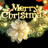 Christmas Wreath with 20 LEDs Green 45 cm - Side View