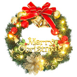 Christmas Wreath with 35 LEDs Green 60 cm - Top-Down View