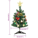 Mini Artificial Pre-lit Christmas Tree with 30 LEDs Green 60 cm - Extra Image