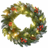 4 Piece Christmas Door Decoration Set PVC - Rear View