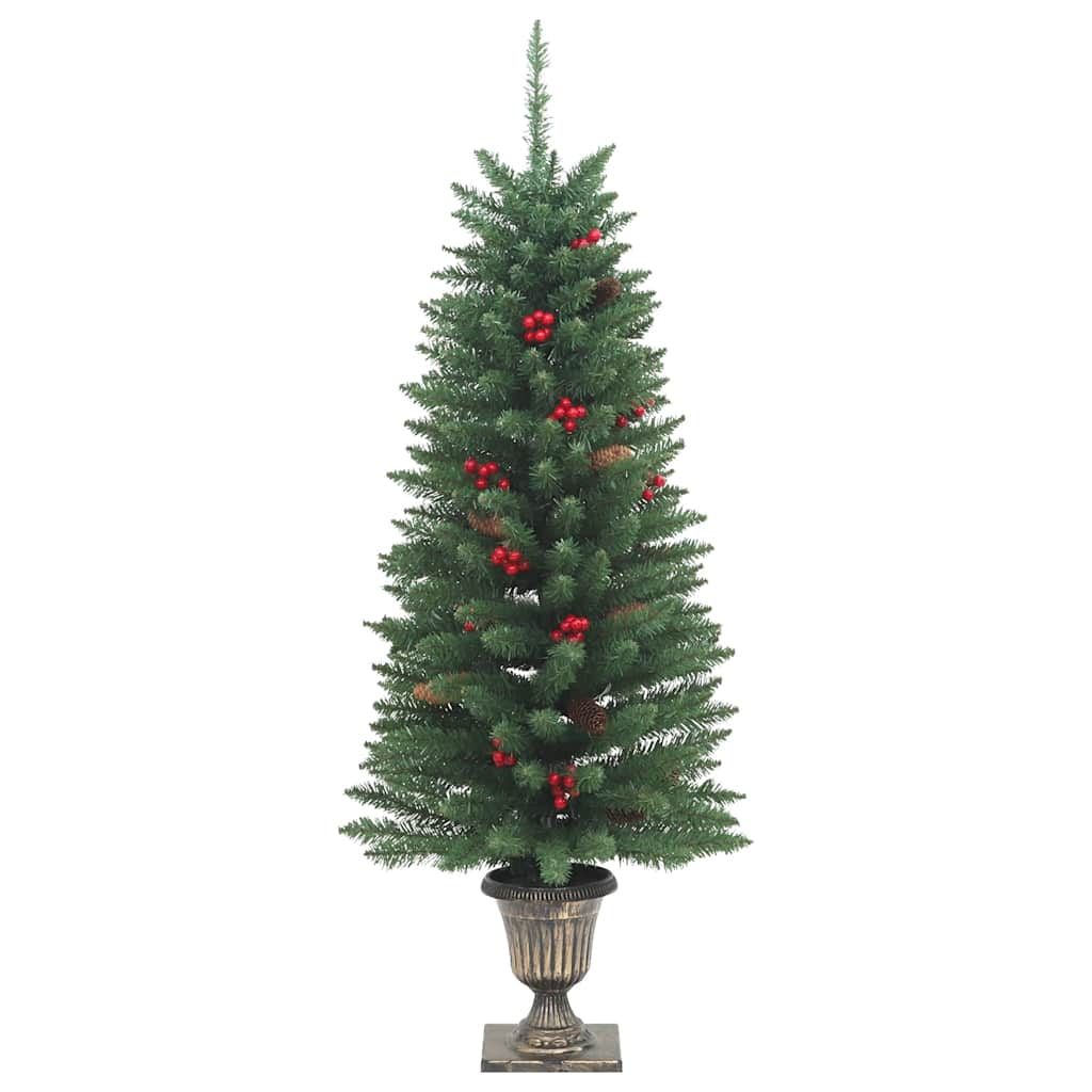 Artificial Christmas Trees 2 pcs 100 LEDs Green 120 cm