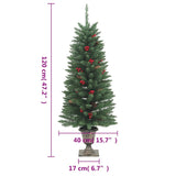 Artificial Christmas Trees 2 pcs 100 LEDs Green 120 cm - Extra Image