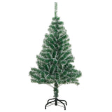 Artificial Christmas Tree with Flocked Snow Green 120 cm - Front View