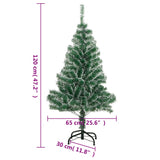 Artificial Christmas Tree with Flocked Snow Green 120 cm - Close-Up Angle