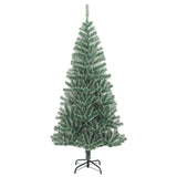 Artificial Christmas Tree with Flocked Snow Green 210 cm - Front View
