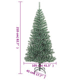 Artificial Christmas Tree with Flocked Snow Green 210 cm - Close-Up Angle