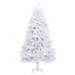 Artificial Hinged Christmas Tree with Stand White 180 cm