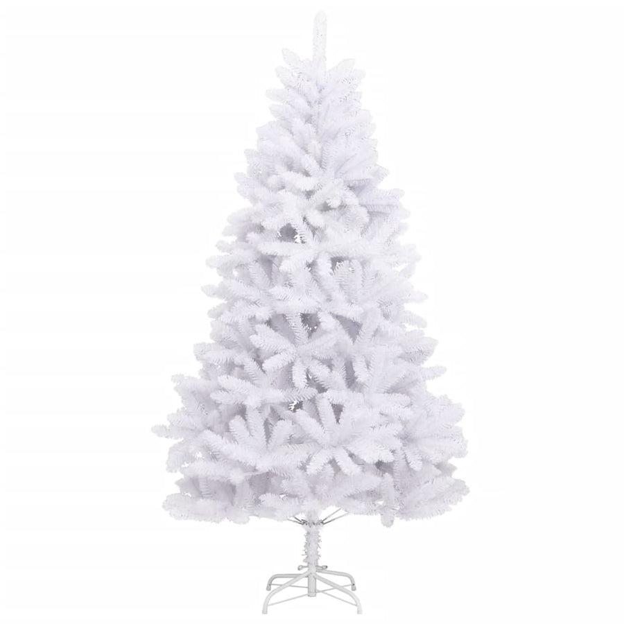 Artificial Hinged Christmas Tree with Stand White 180 cm