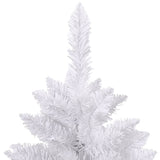 Artificial Hinged Christmas Tree with Stand White 180 cm - Top-Down View