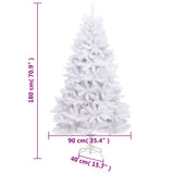 Artificial Hinged Christmas Tree with Stand White 180 cm - Extra Image