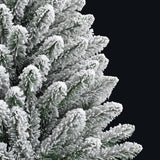 Artificial Hinged Christmas Tree with Flocked Snow 120 cm - Rear View