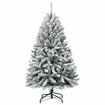 Artificial Hinged Christmas Tree with Flocked Snow 150 cm