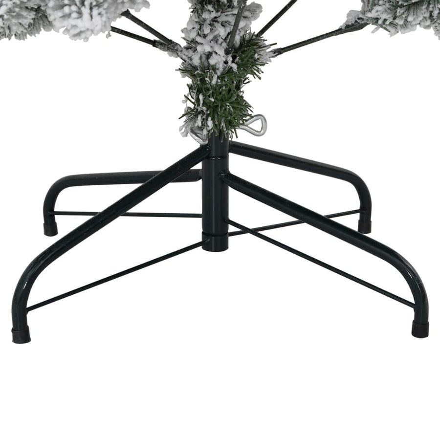 Artificial Hinged Christmas Tree with Flocked Snow 150 cm