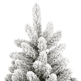 Artificial Hinged Christmas Tree with Flocked Snow 180 cm