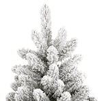 Artificial Hinged Christmas Tree with Flocked Snow 180 cm