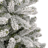 Artificial Hinged Christmas Tree with Flocked Snow 210 cm - Rear View