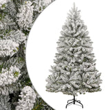 Artificial Hinged Christmas Tree with Flocked Snow 240 cm