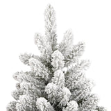 Artificial Hinged Christmas Tree with Flocked Snow 240 cm - Top-Down View
