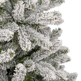 Artificial Hinged Christmas Tree with Flocked Snow 240 cm - Rear View