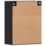 Wall Mounted Cabinets 2 pcs Black Engineered Wood - Extra Image